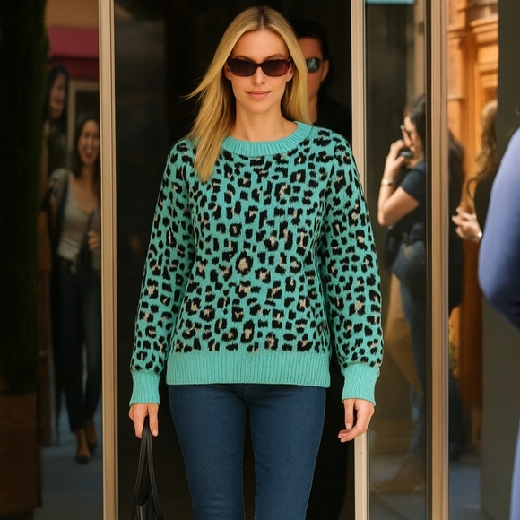 New Victoria's Secret Pink Leopard pullover sweater - Picture 5 of 5